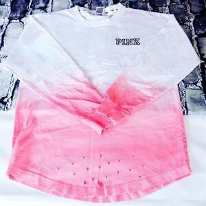 Victoria Secrets PINK L/S white tie-dye top